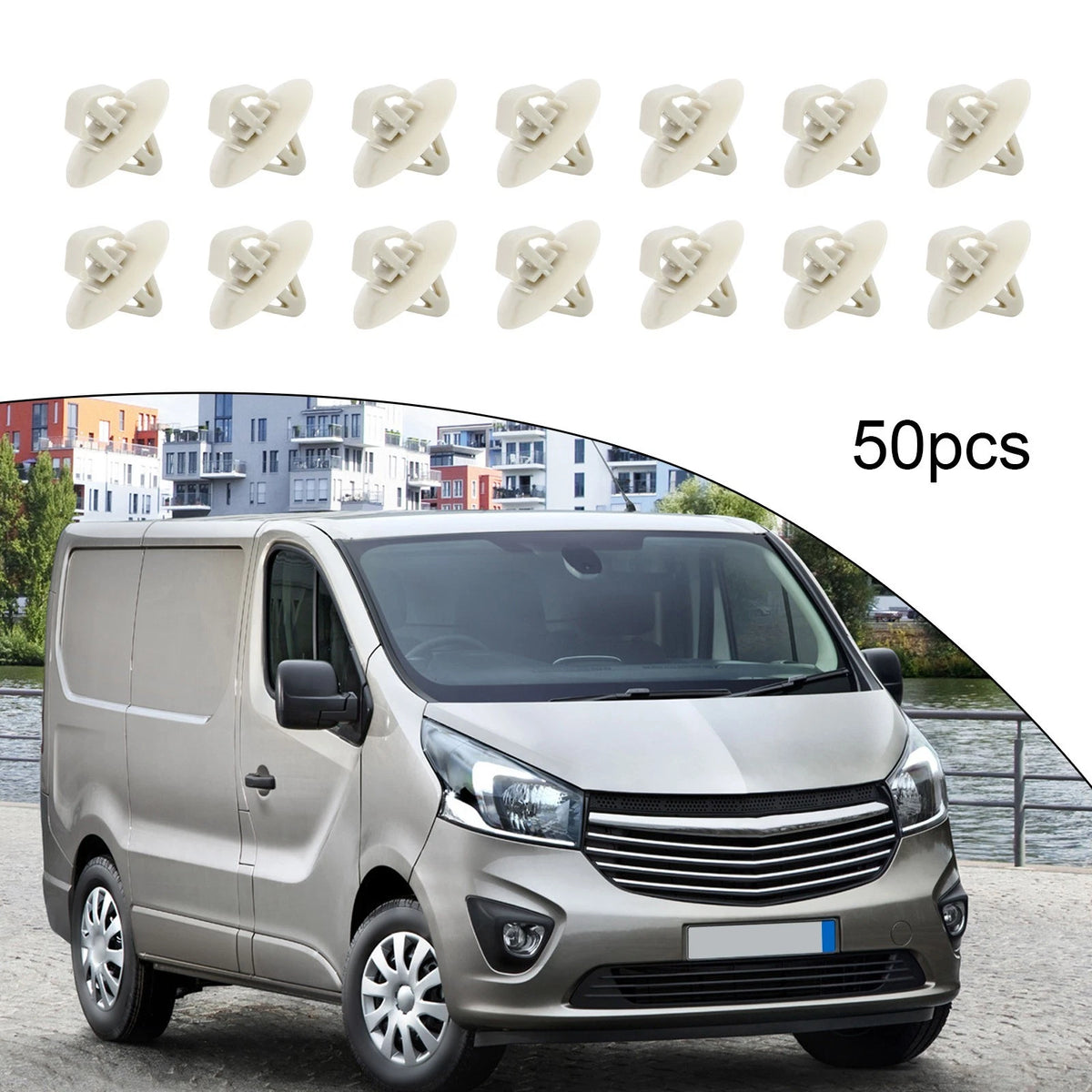 50pcs Side Door Moulding Clips for Vauxhall For Vivaro For Replacement