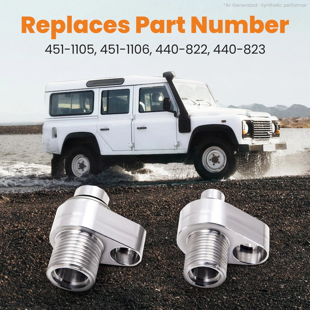 2X AC Compressor Connector Fittings for LS Engine Swap (10S17F, 10S20F)
