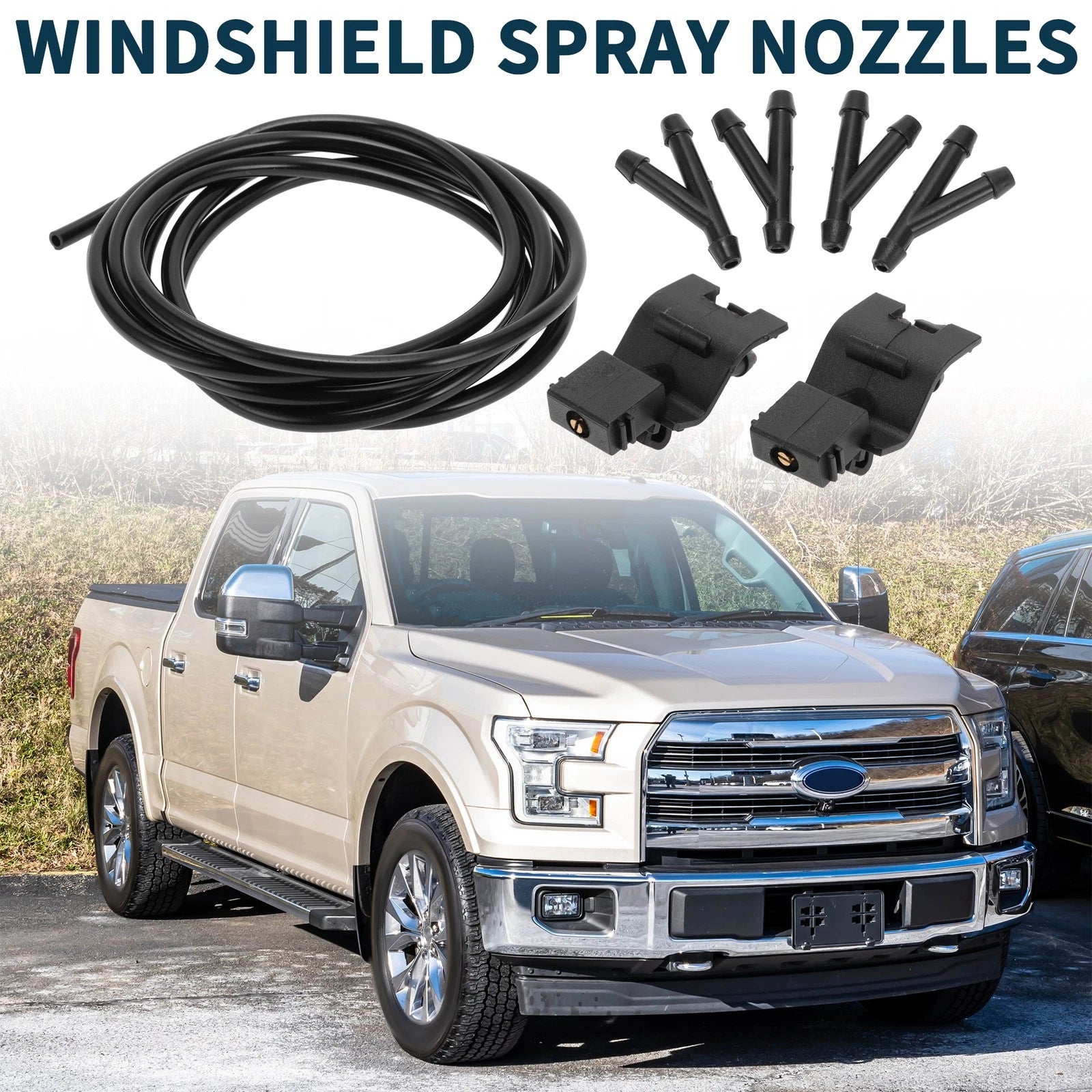 Front Windshield Washer Nozzles Set for Toyota 4Runner (2009–2018)