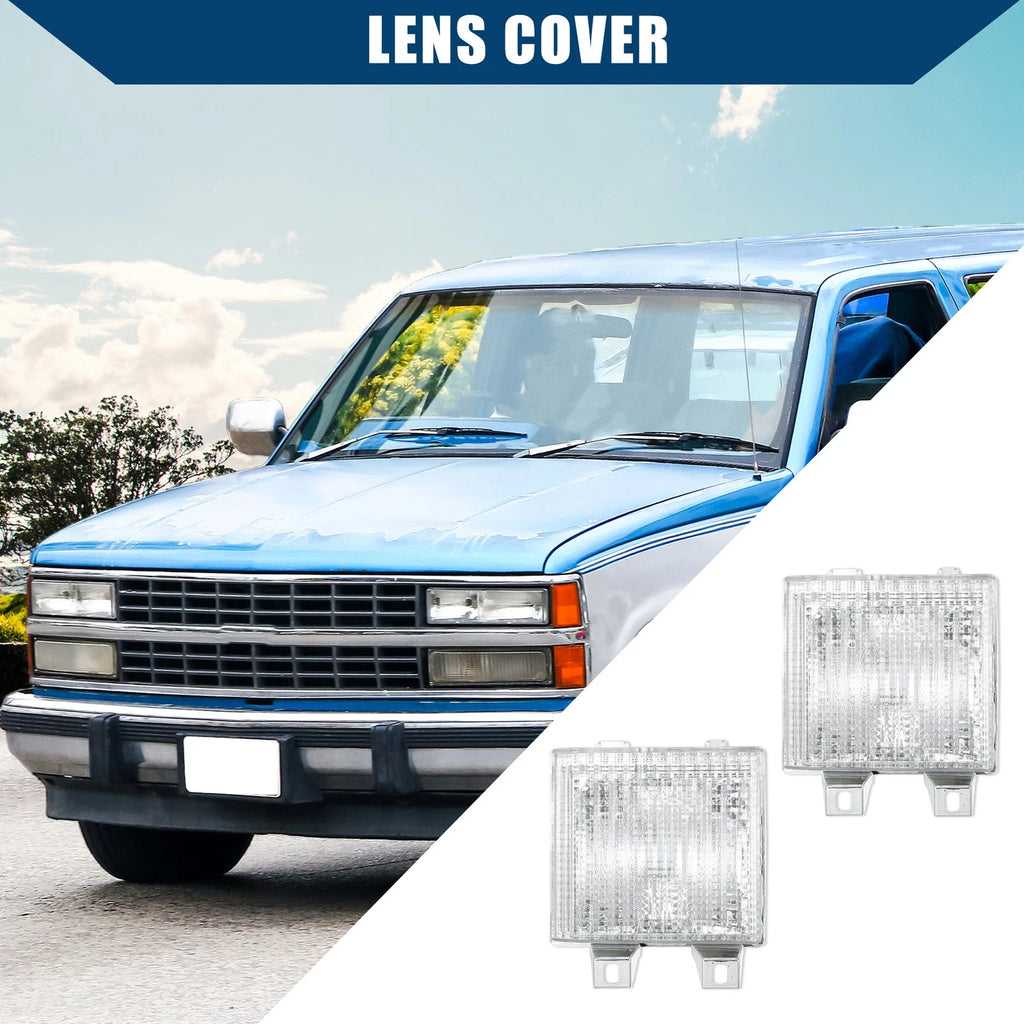 Pair Park Signal Light Lens Covers Replacement for Chevrolet Blazer (1987–1988)