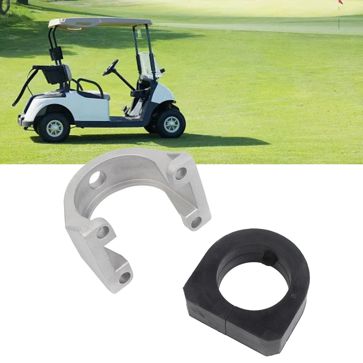 Rear Spring Mount Cap with Rubber for Golf Cart OEM Replacement Fits Both Sides