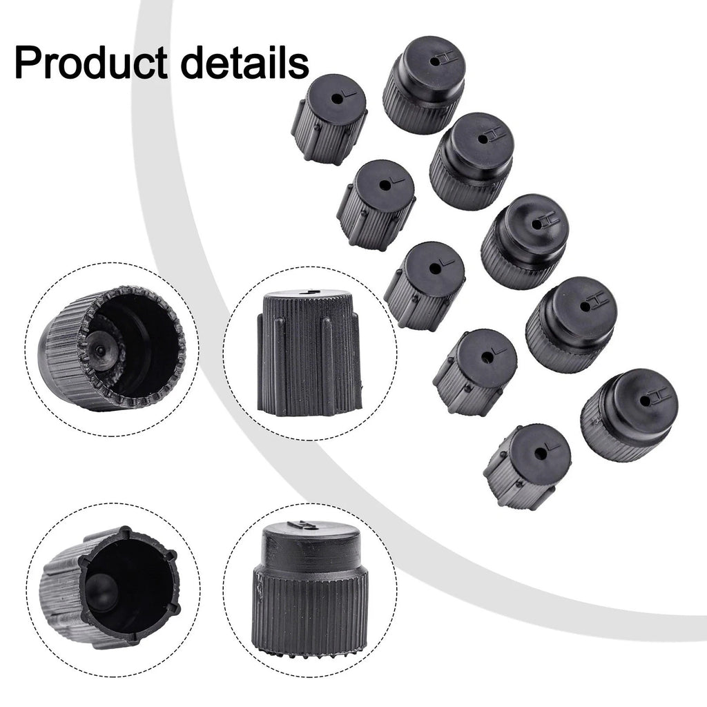 10Pcs A/C Valve Cap for Universal Applications (Pressure H&L)