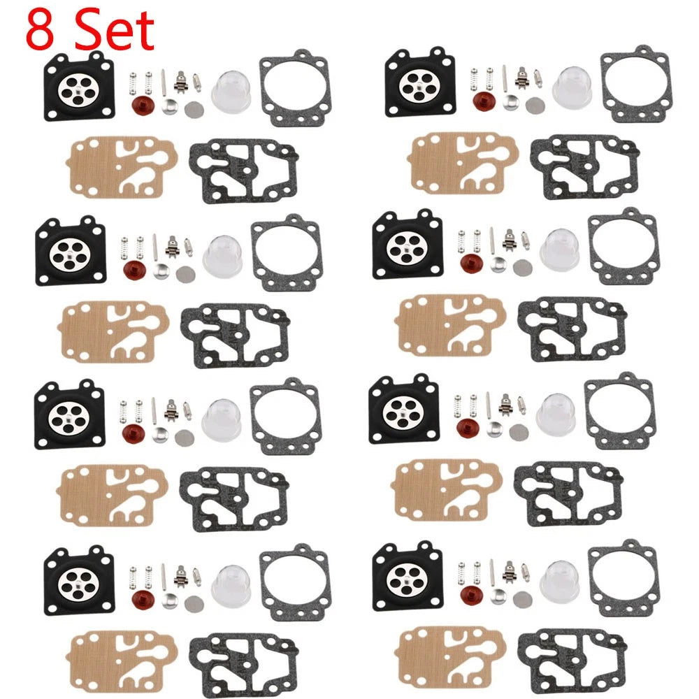 Set of 8 Carburetor Gasket Kit for Walbro 43CC 52CC (40-5/44F-5 34F 36F 139F)