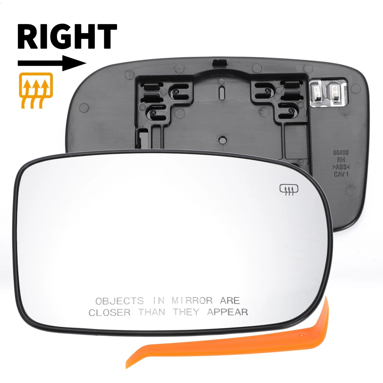 Heated Right Side Mirror Glass Replacement for Chrysler 200 300 (2011–2020)