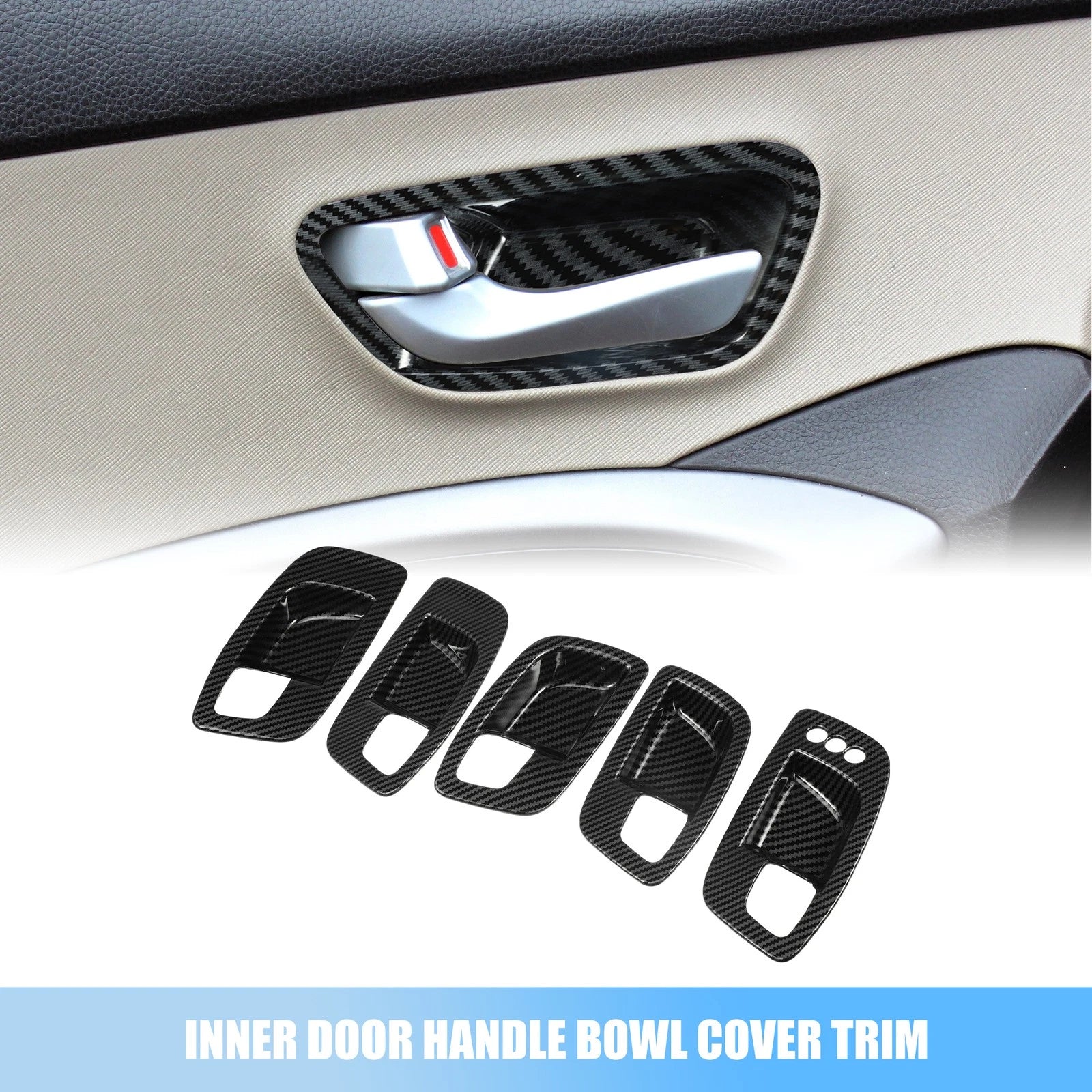 Inner Door Handle Bowl Cover Trim Set for Dodge (2011–2024)