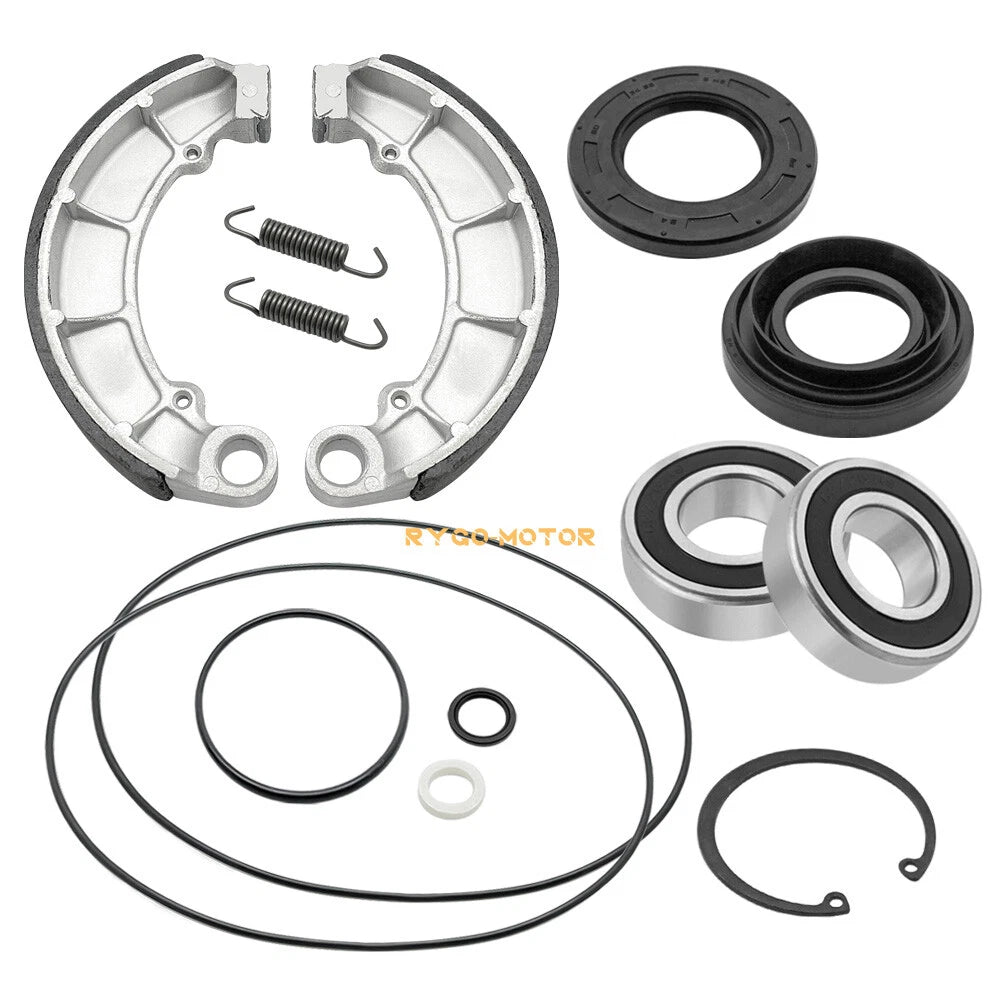 Rear Brake Drum Bearing Seals w/Shoes Kit for Honda Foreman 500 TRX500 (2005–2013)