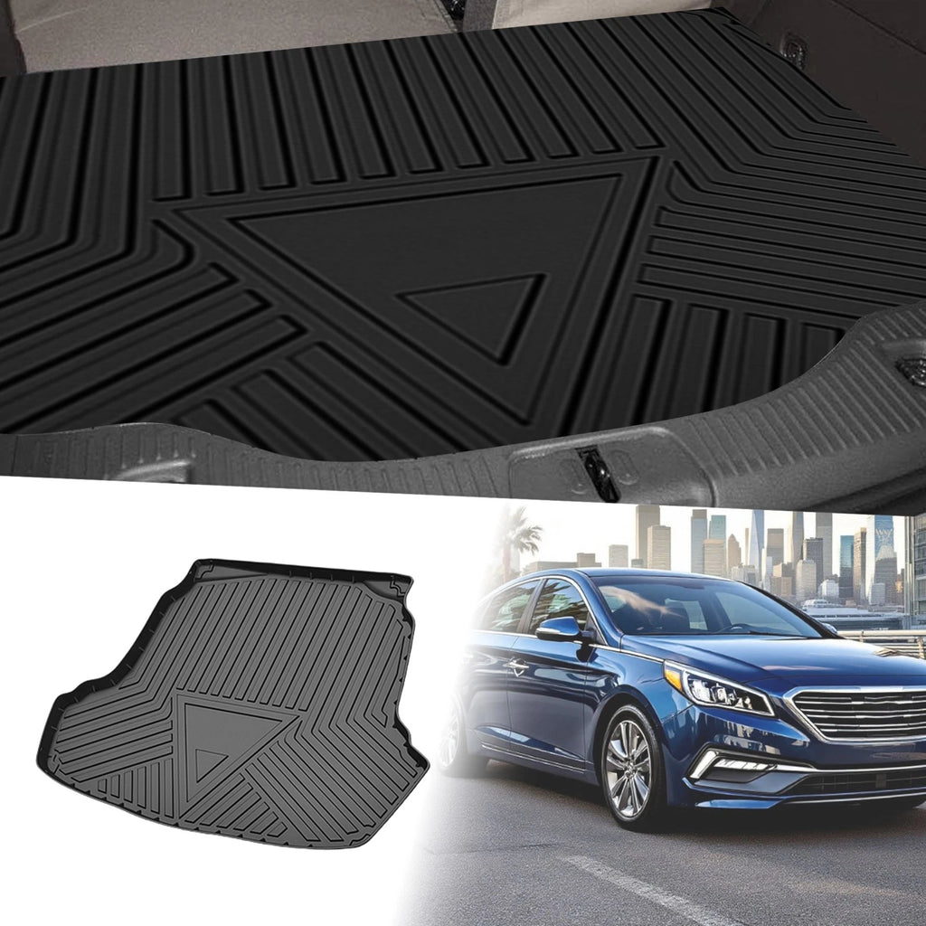 Cargo Liner Rear Trunk Mat TPE Protection for Hyundai Sonata (2015–2019)
