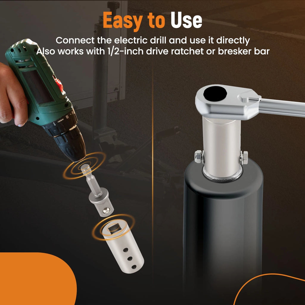 Electric Drill Adapter for Trailer Jack (1 In)