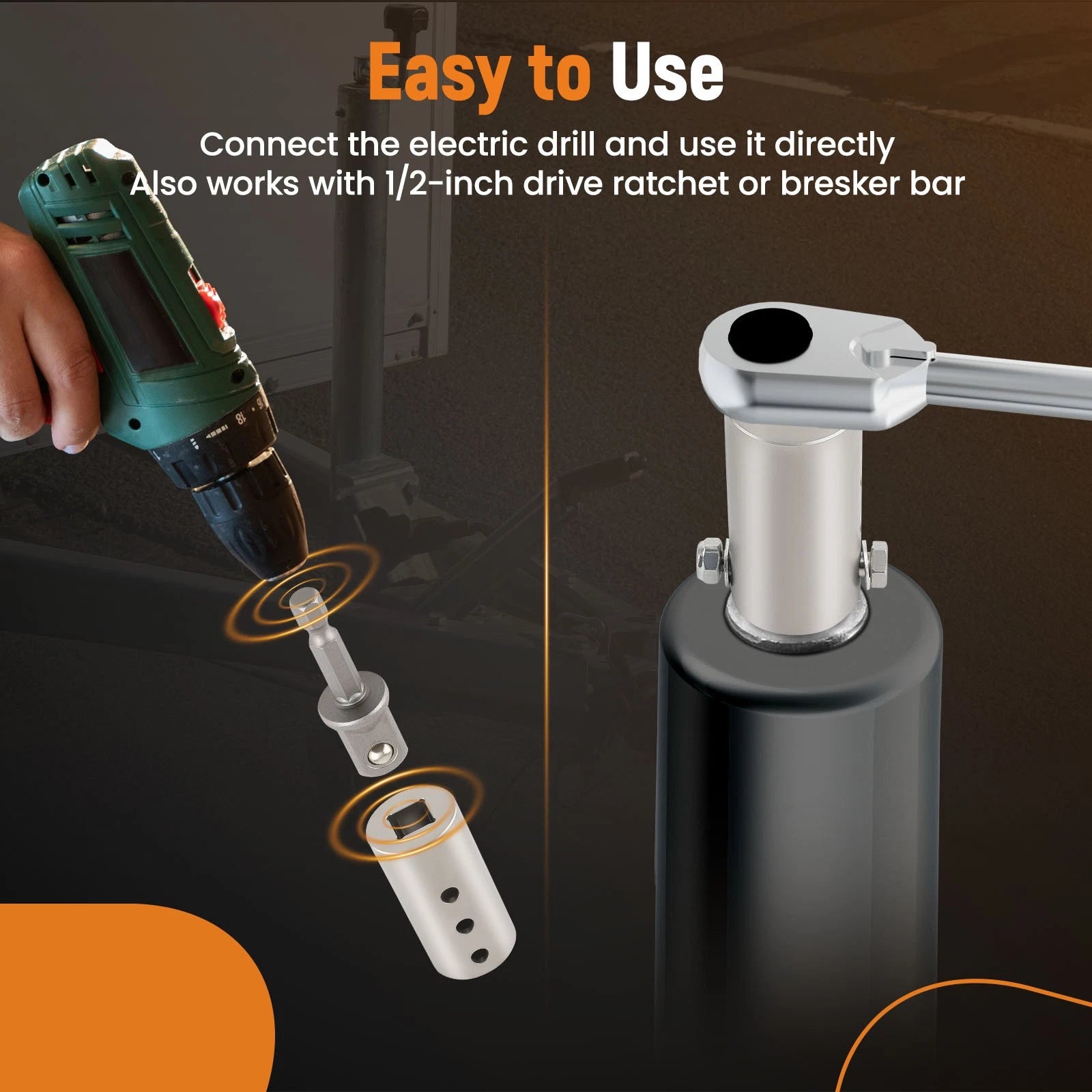 Electric Drill Adapter for Trailer Jack (1 In)