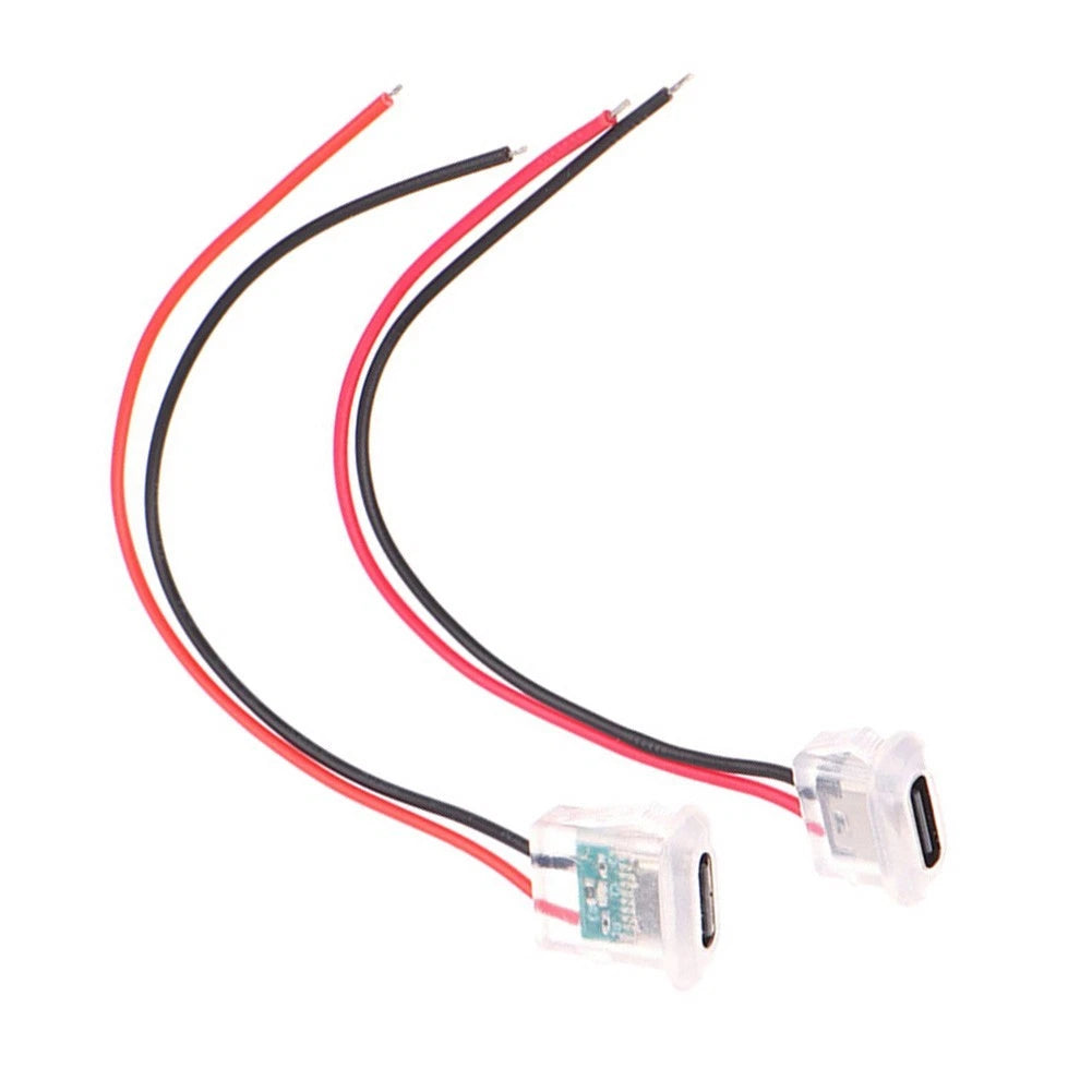 Type C Charging Socket with LED Lights for Devices (1PCS)