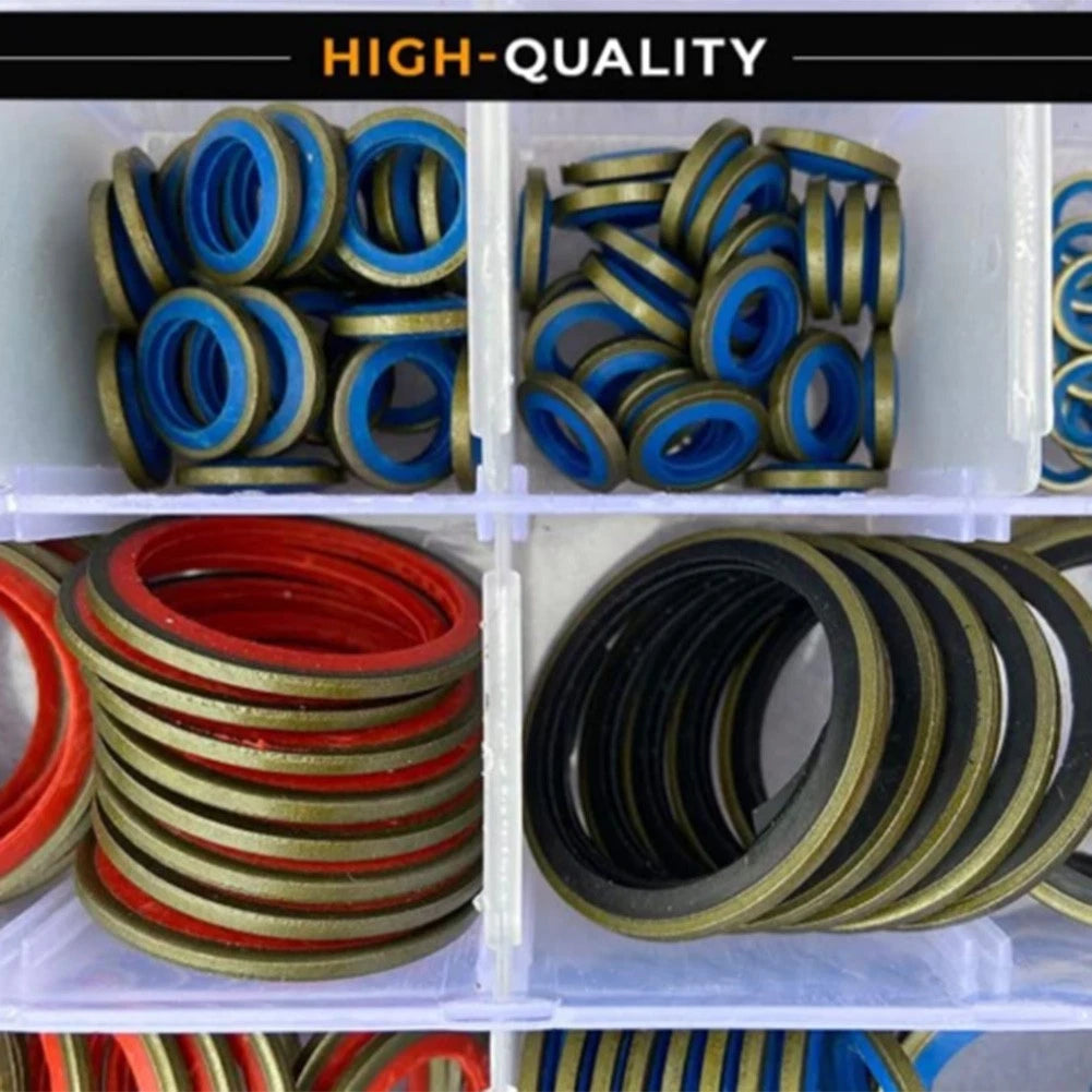 100Pcs Assorted Rubber Sealing Gasket Set for