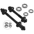 Set of 2 Solid Axle Front and Rear Hubs for Bicycle (Universal Fit)