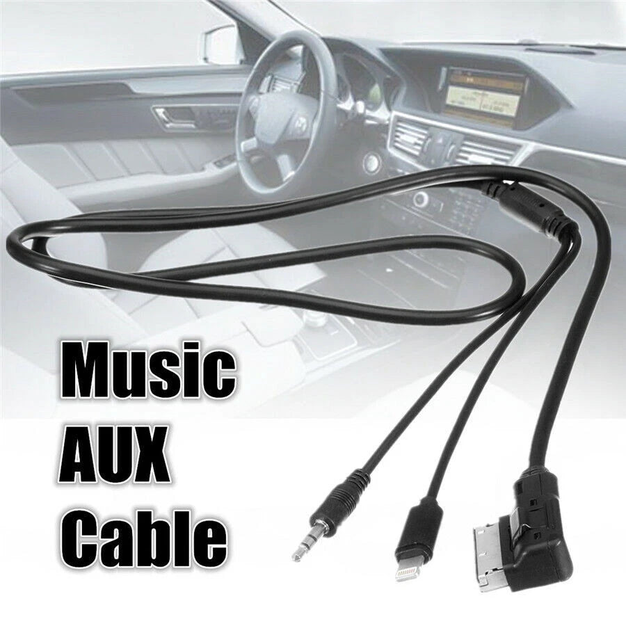 47" MMI Music AUX Audio Cable 8Pin Charging Adapter For Mercedes Benz 2009-2014