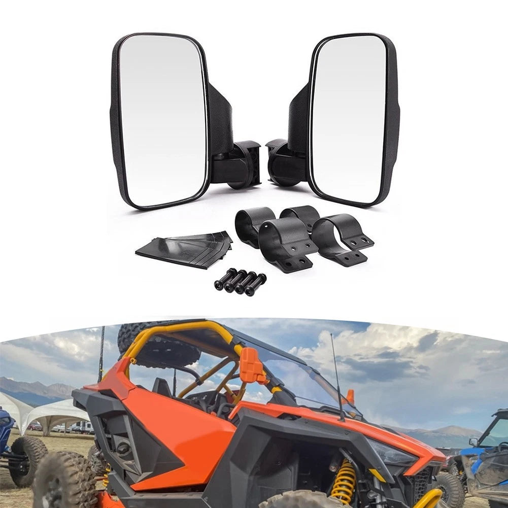 Adjustable UTV Side Mirrors for Offroad Vehicles (Comprehensive Kit)