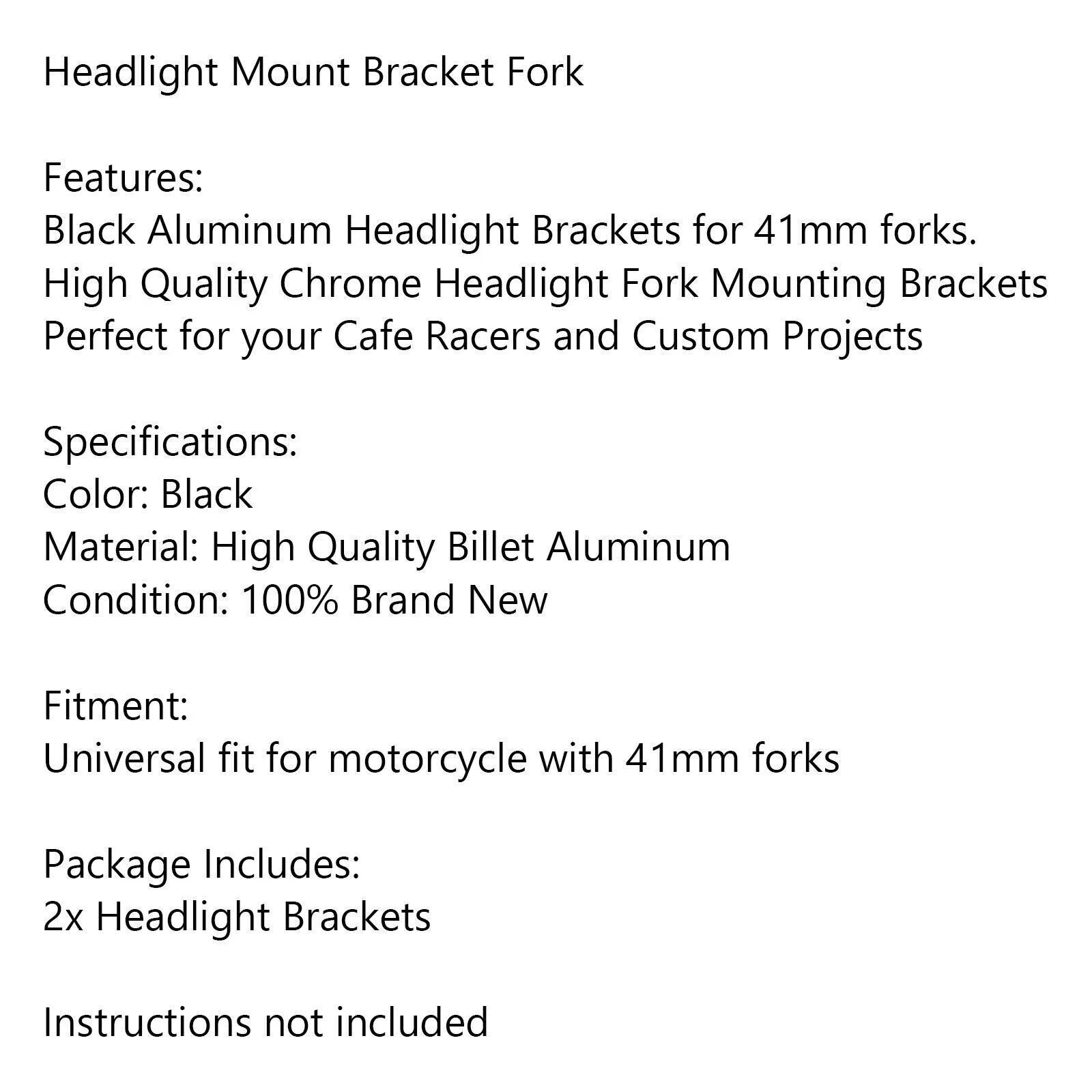 41mm Headlight Mount Bracket for Universal Chopper Cafe Racer (T9)