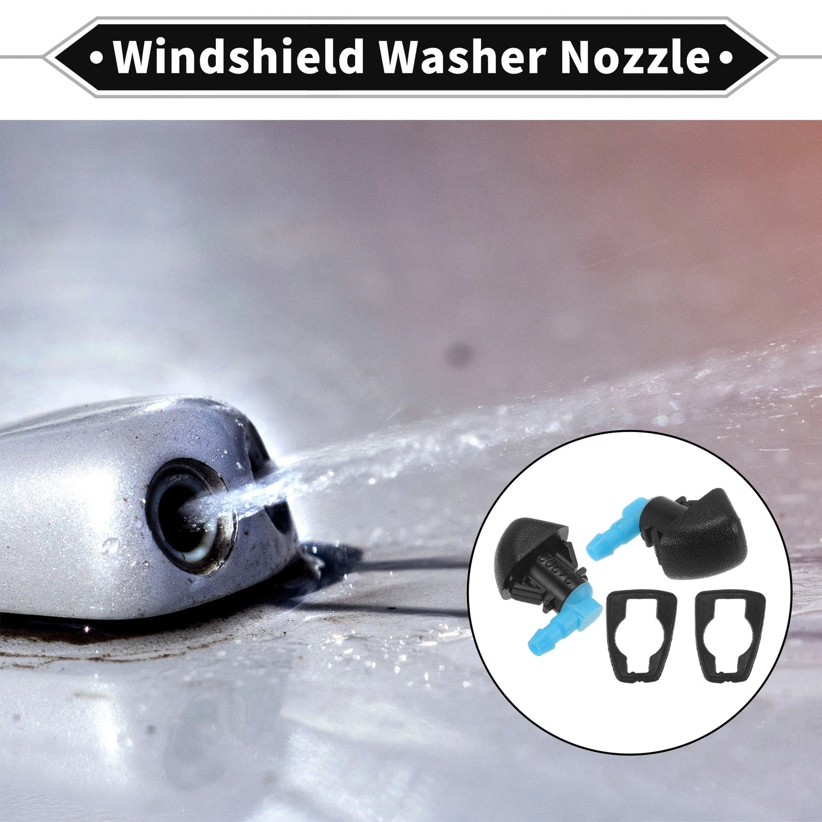 2 Pcs Front Windshield Washer Nozzle Replacement for Honda Odyssey (2011–2017)
