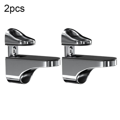 Adjustable Silver Finish Glass Shelf Supports for