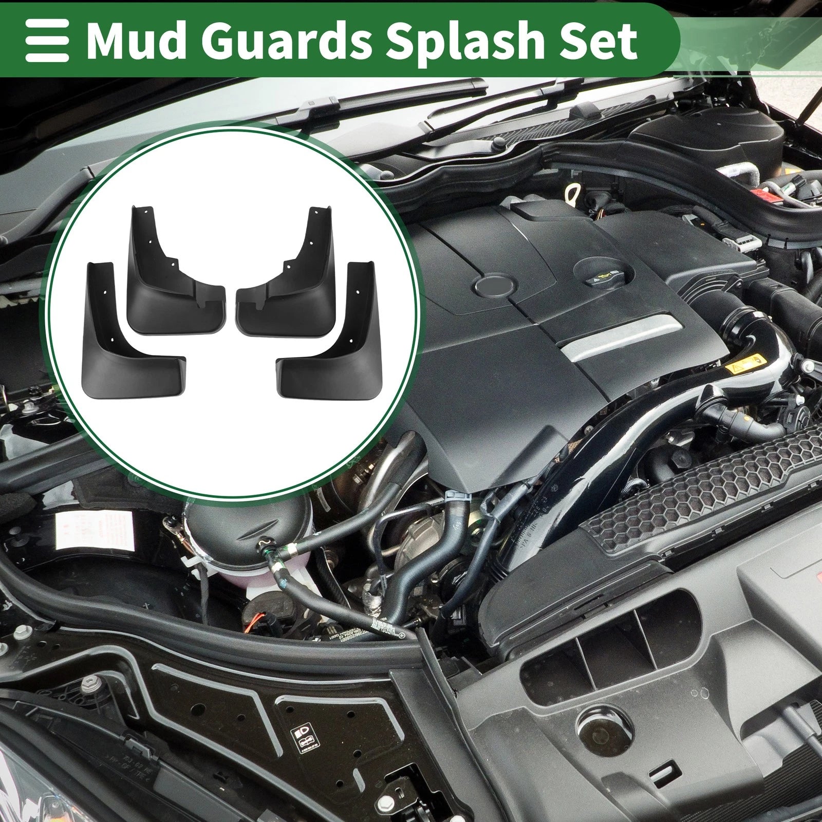 Mud Flaps Splash Guards 1 Set Mud Guards for Mitsubishi Outlander (2006–2008)