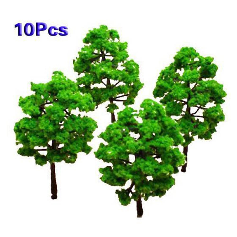 10pcs 8cm Model Trees for Train Railroad Diorama Scenery Miniature