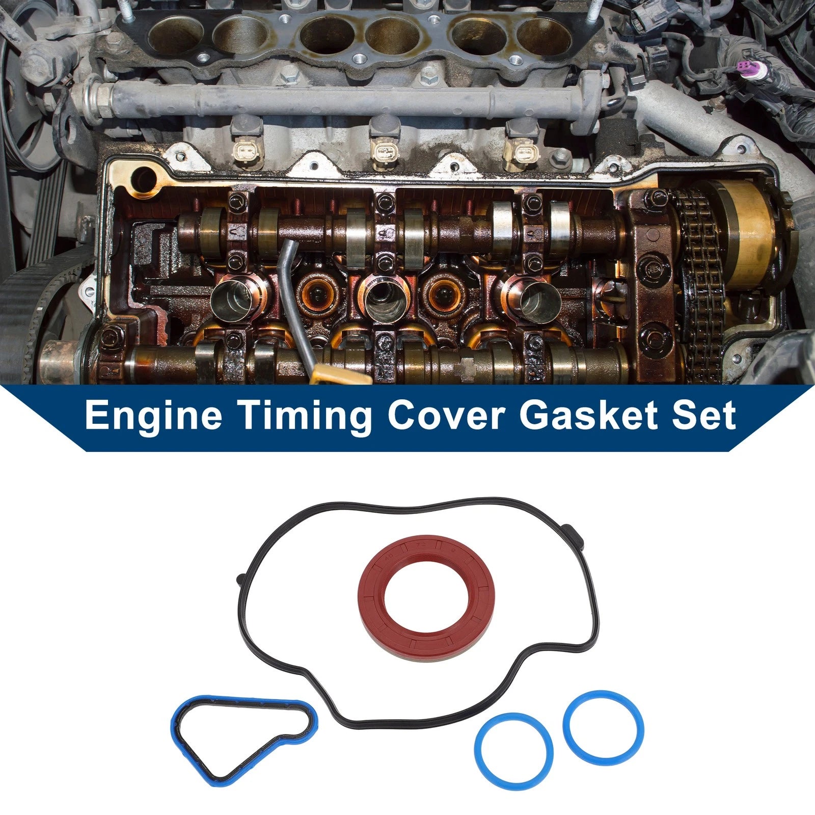 Engine Timing Cover Gasket Set Replacement for Dodge Durango (2003–2009)