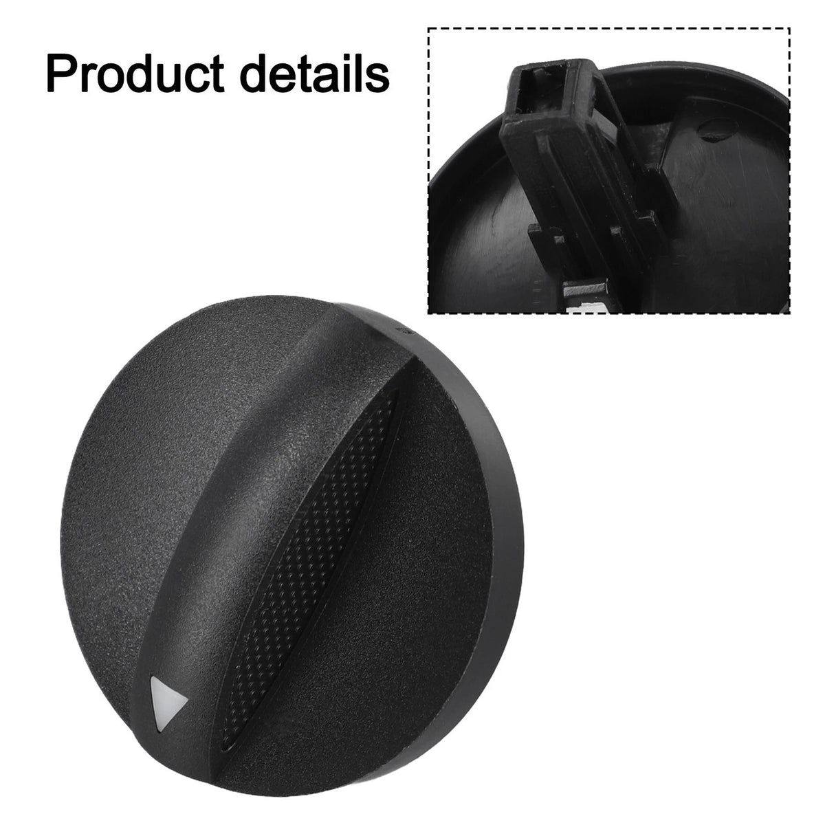 Air Conditioner Control Switch Knob for Toyota Hilux (Black ABS)