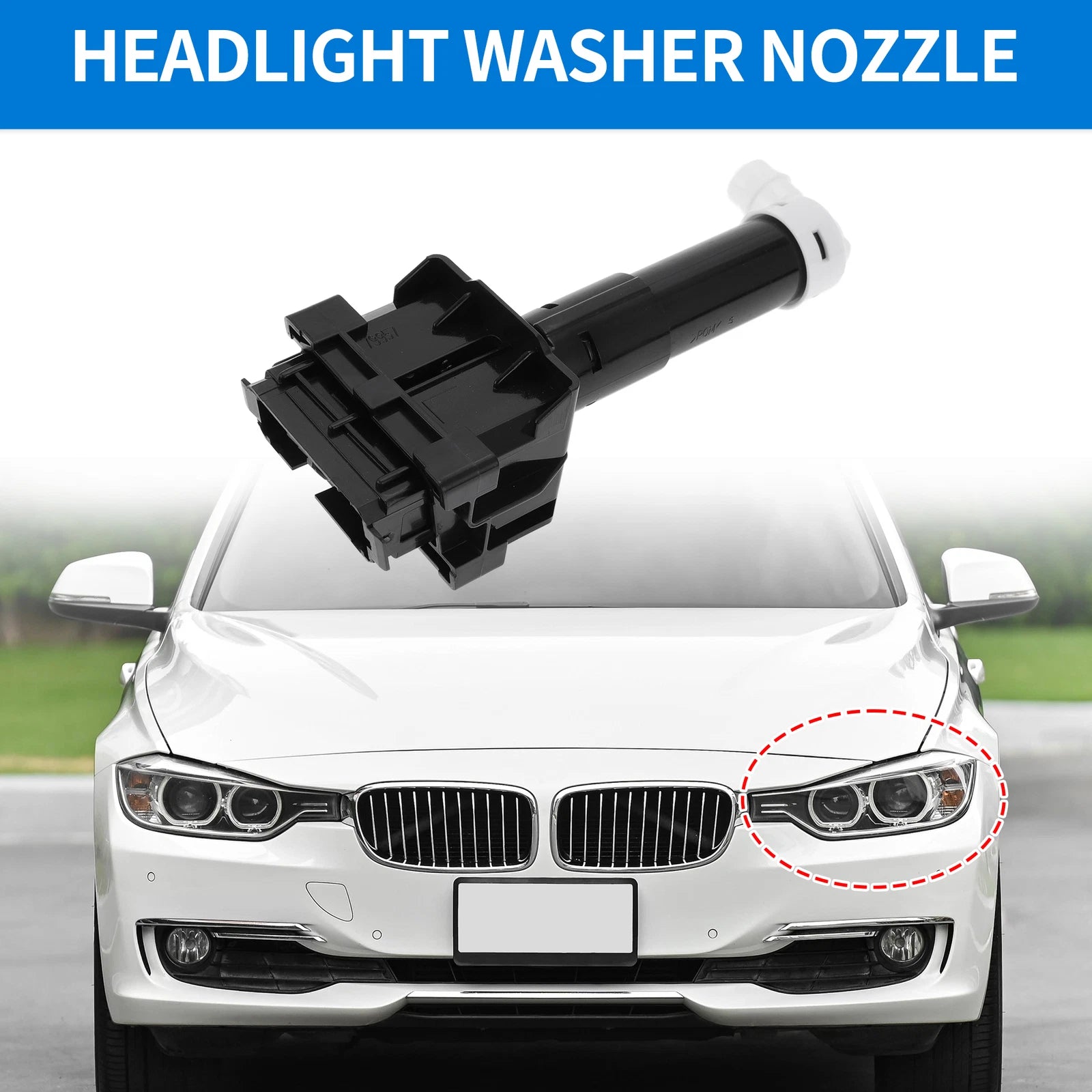 Front Driver Side Headlight Washer Nozzle Replacement for Lexus RX350 (2010–2015)