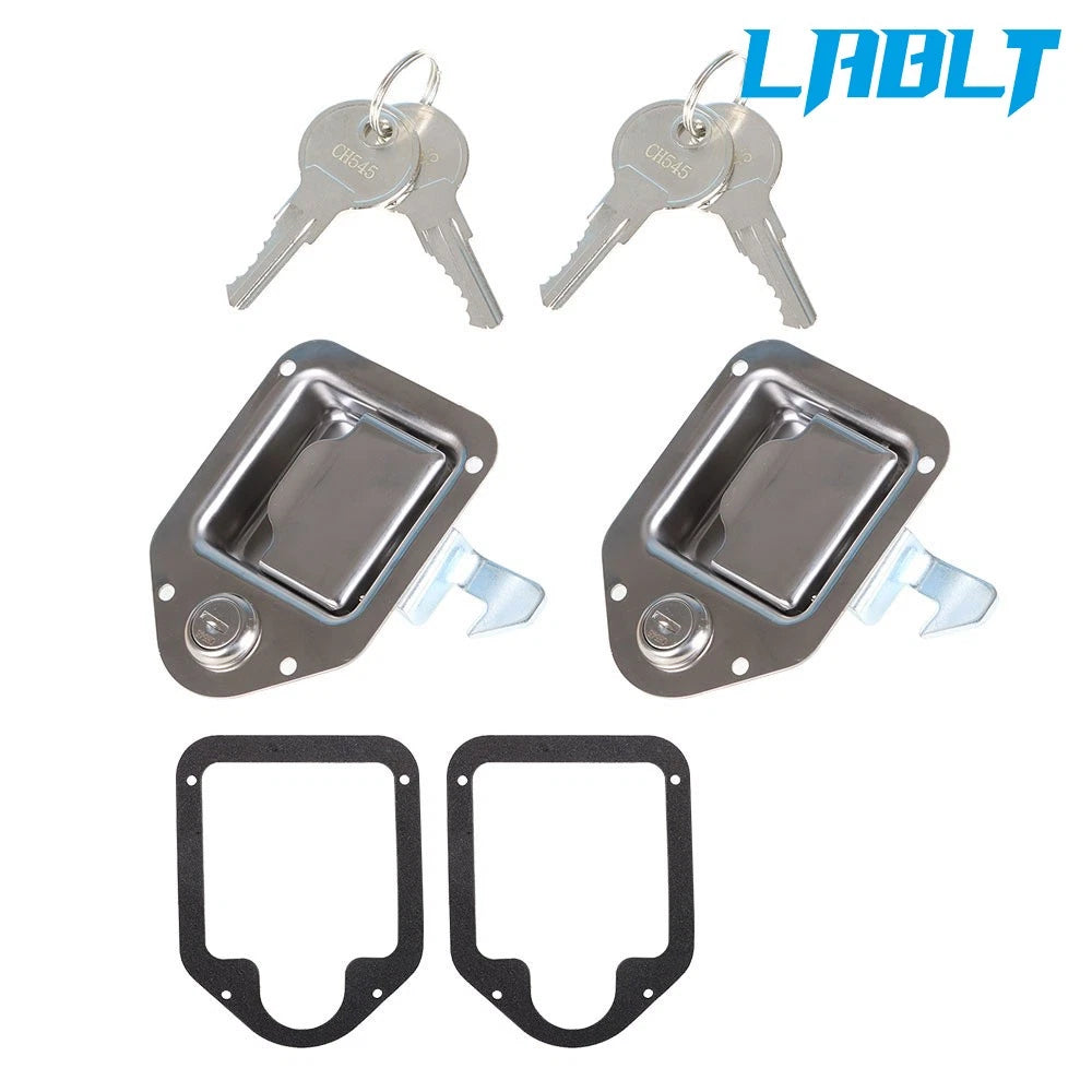 Toolbox Lock Door Key Latch Paddle Handle for RV Trailer (4-3/8", 3-1/4")