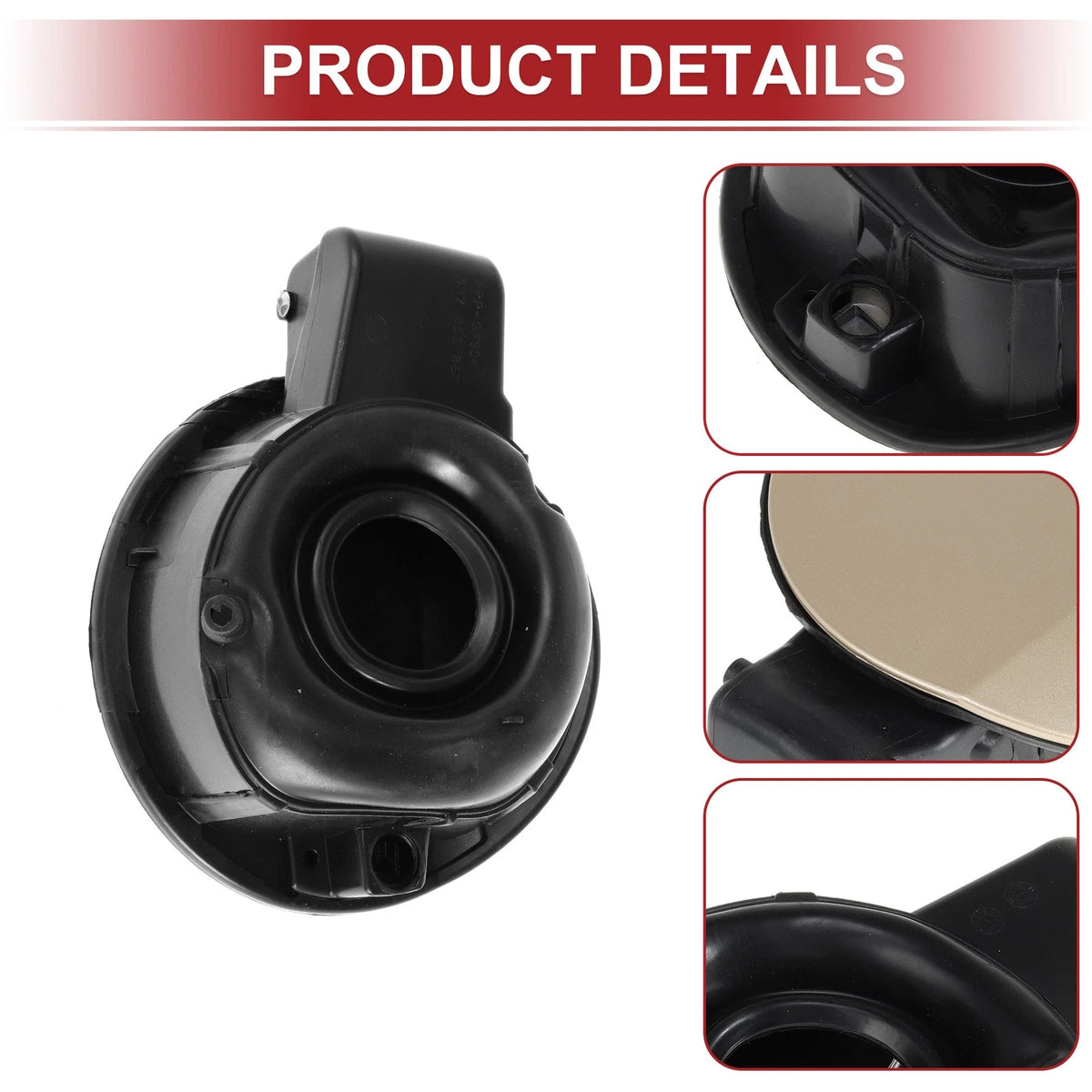 Fuel Tank Door Cap Replacement for Volkswagen Tiguan (2010–2019) Gold Tone
