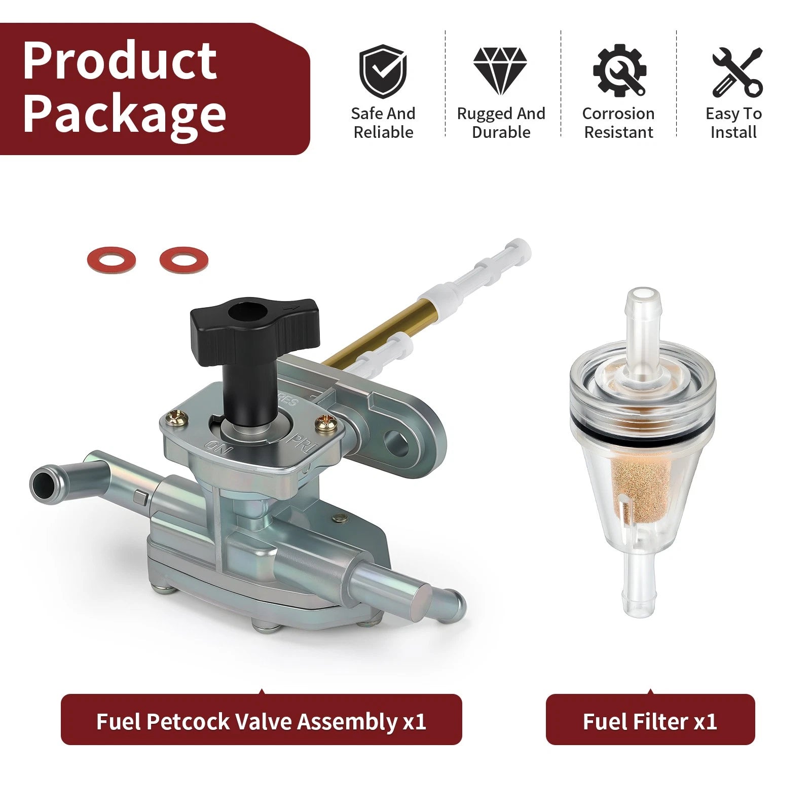 Fuel Petcock Valve Kit for Suzuki Quadsport Z400 LTZ400 (2003–2008)
