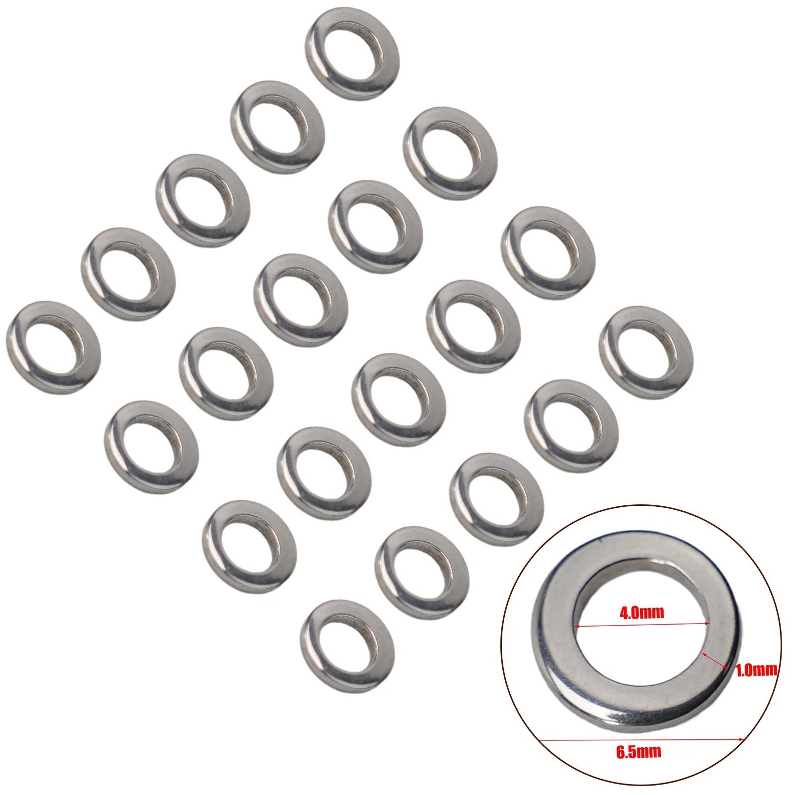 20pcs Solid Split Rings for Jig Assist Hook Connection