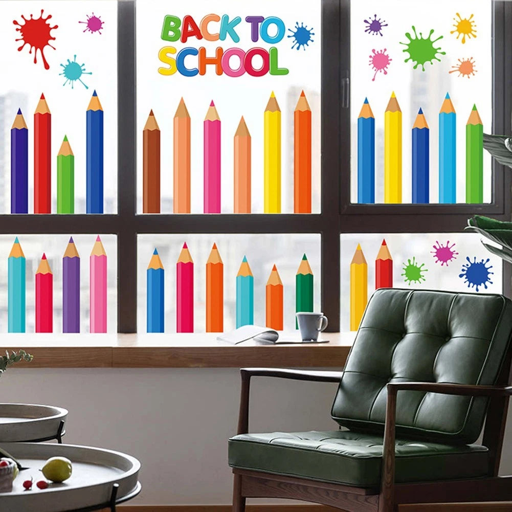 Back to School Decor Set of 4 Bright Colors