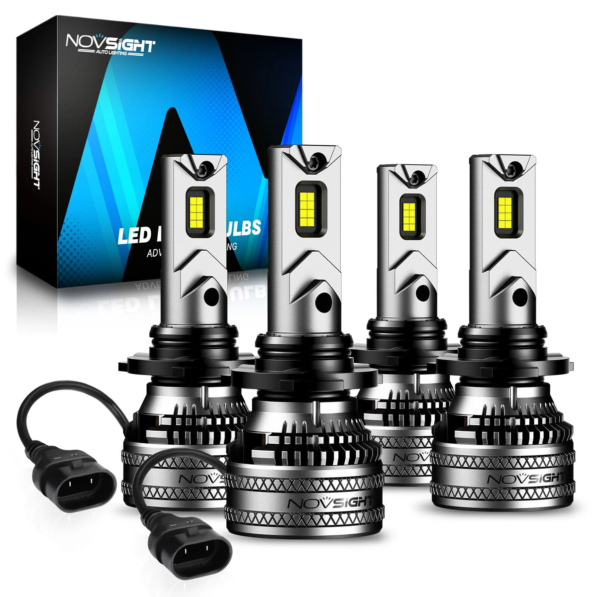2X NOVSIGHT 9005 9006 LED Headlight Bulbs HB3 HB4 (Cool White, 40000lm)