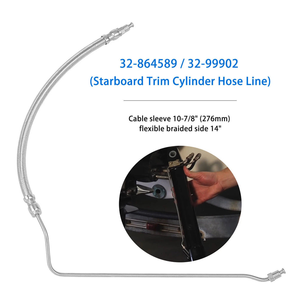 Trim Ram Hydraulic Cylinder Hose for MerCruiser Bravo (32-99904Q, 32-864588/89)