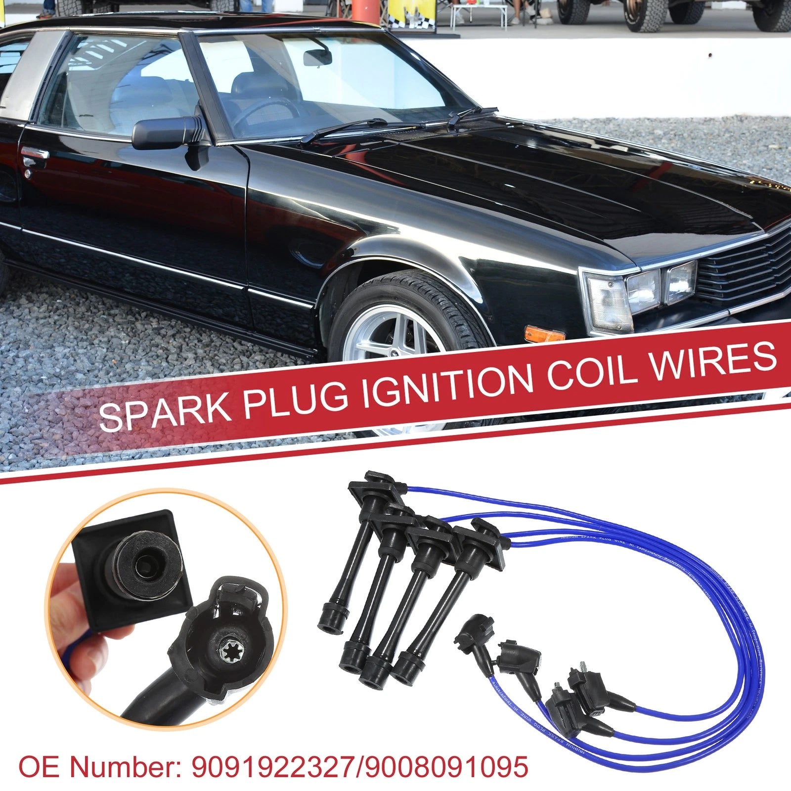 4pcs Spark Plug Wire Ignition Coil Cable Replacement for Toyota Celica (1994–1998)