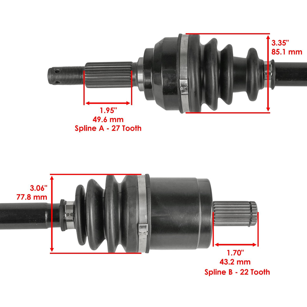 Front Right CV Axle Replacement for John Deere XUV Gator 620i Gas (2010–2015)