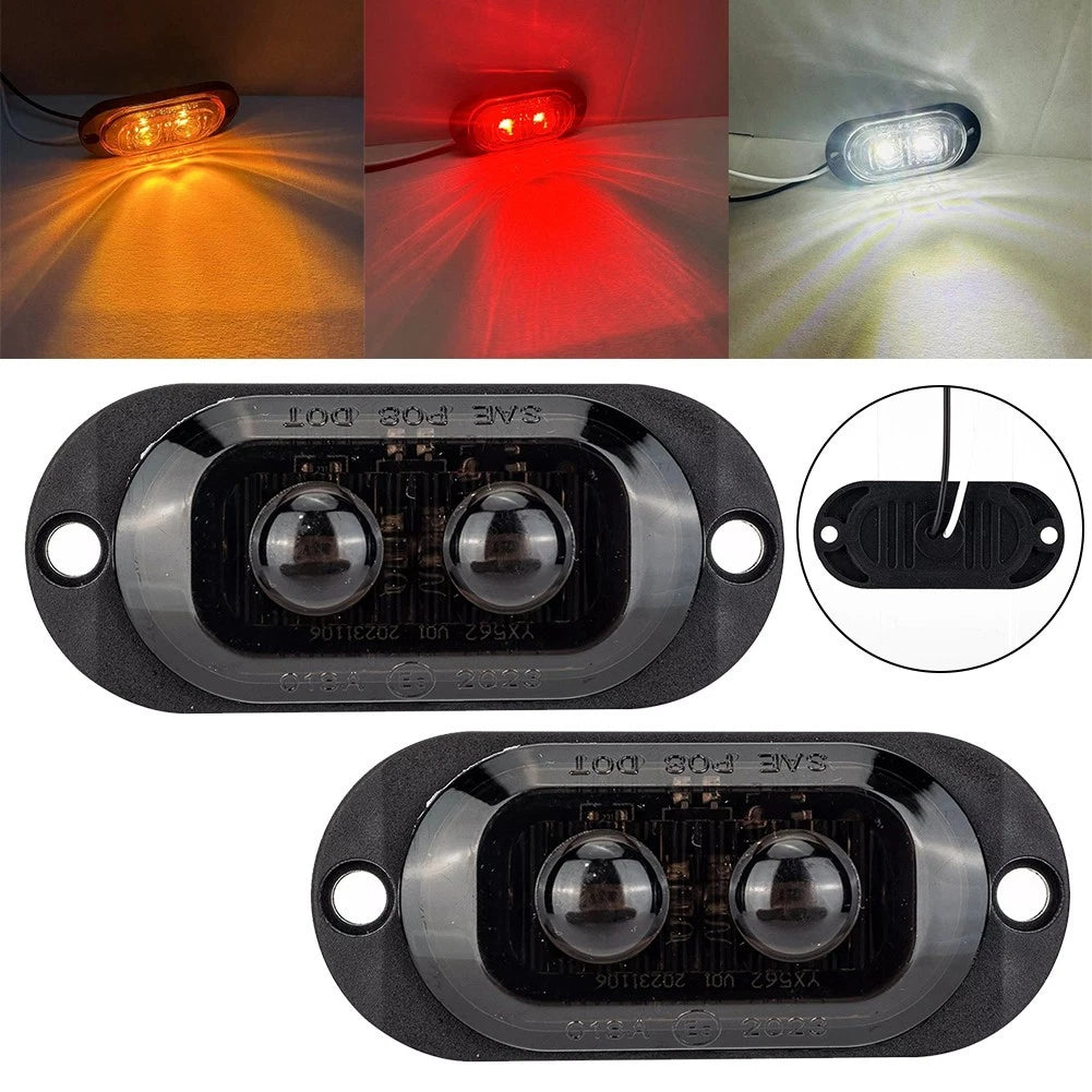 2X LED Side Clearance Lights for Trucks and Boats (Universal)