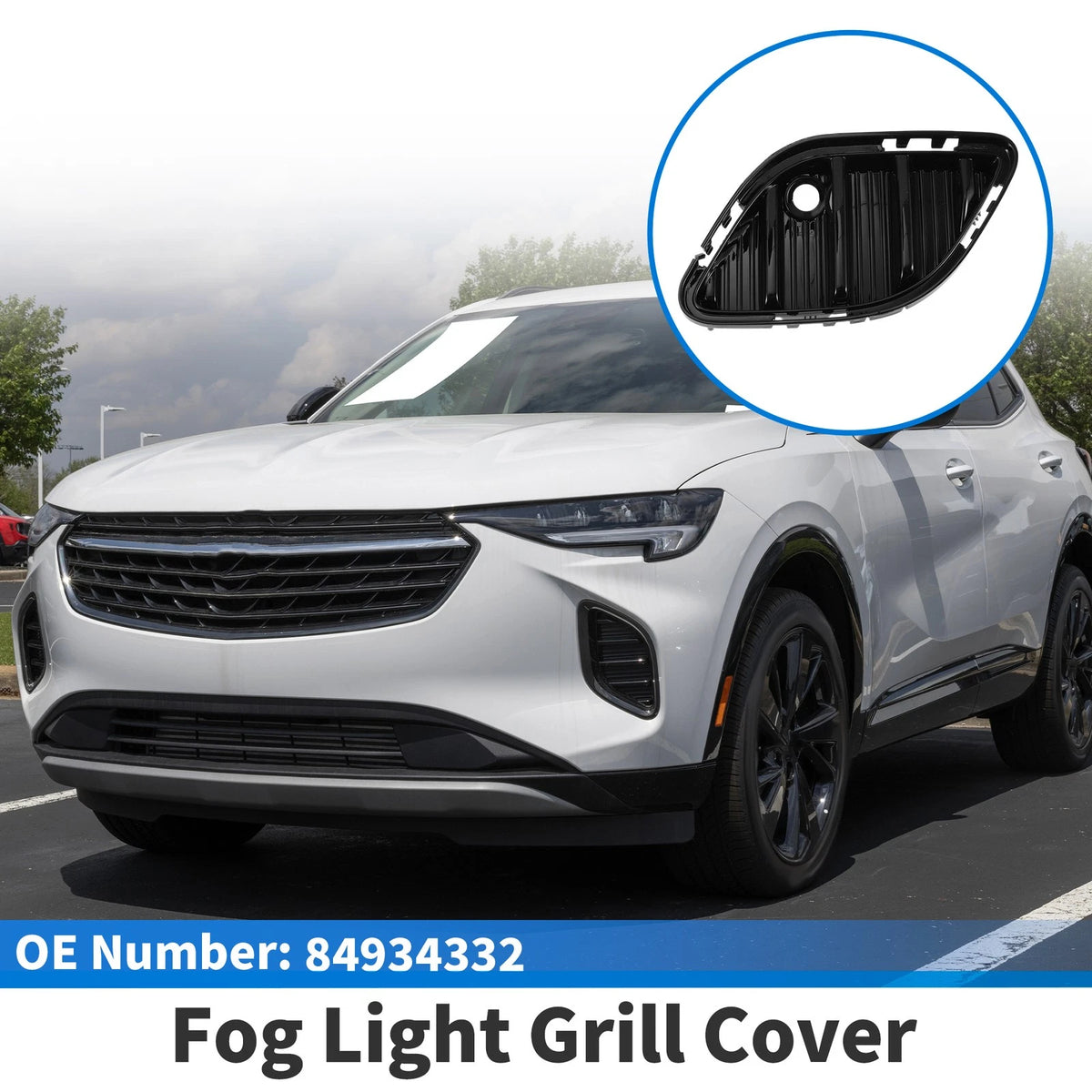 Fog Light Grill for Buick Envision (2021–2023) No. 84934332 Black
