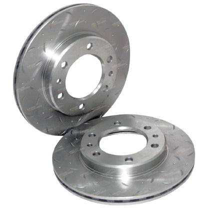 Front Drilled & Slotted Disc Brake Rotors + Pads for Hilux LN106 RN105 (1988–1997)