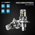2X H4 LED Headlight Bulbs for NOVSIGHT Conversion Kit (15000LM, 6500K)