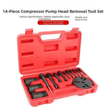 14-Piece AC Compressor Service Tool Kit for Domestic and Import Vehicles