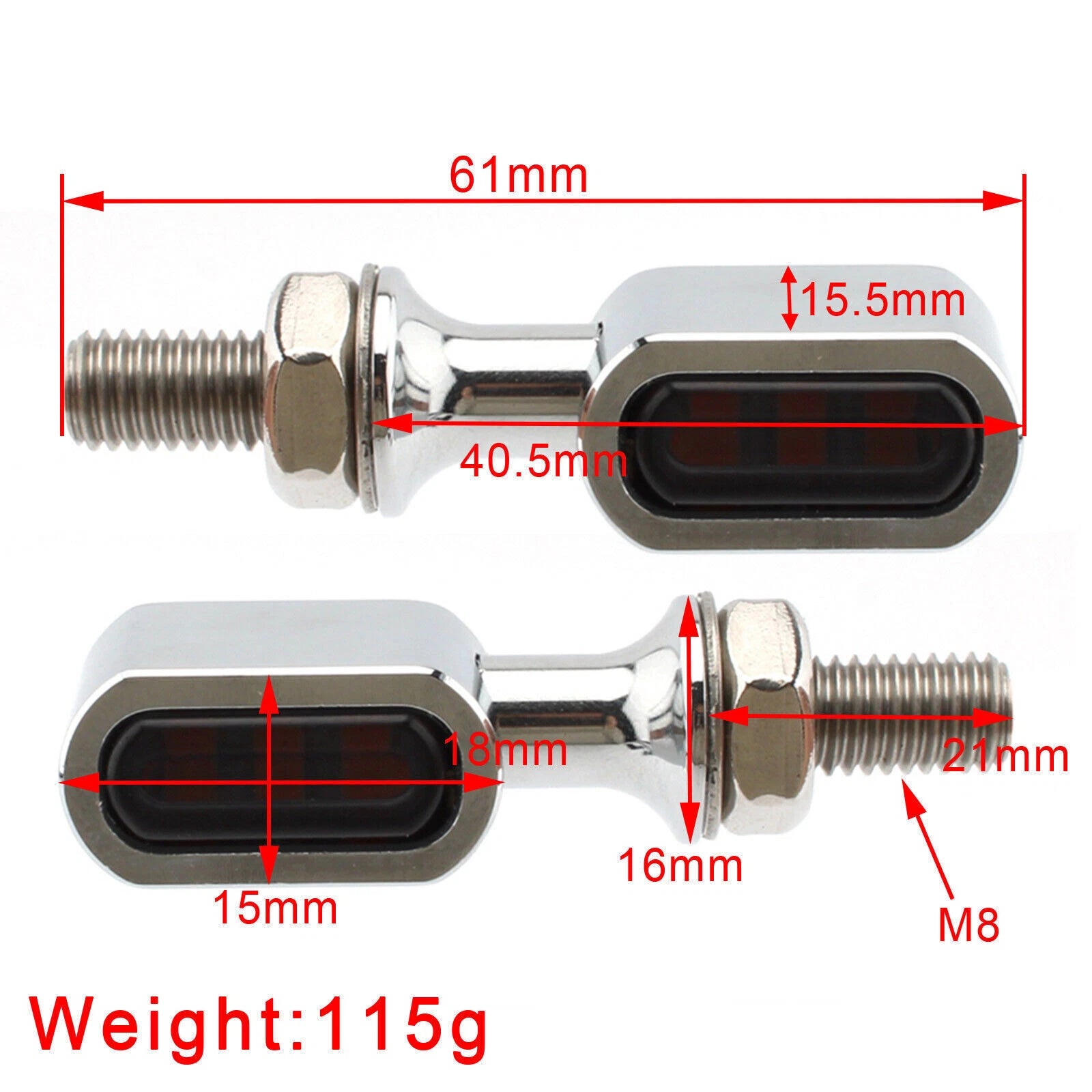 LED Rear Mini Turn Signal Indicator for Harley Sportster Touring Dyna (T9)