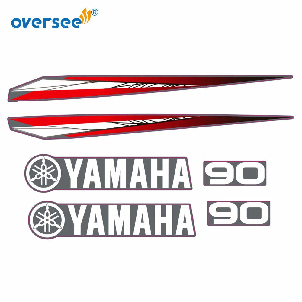 Sticker Kit for Yamaha 2T 90HP Outboard (Anti-UV, Not Fade)