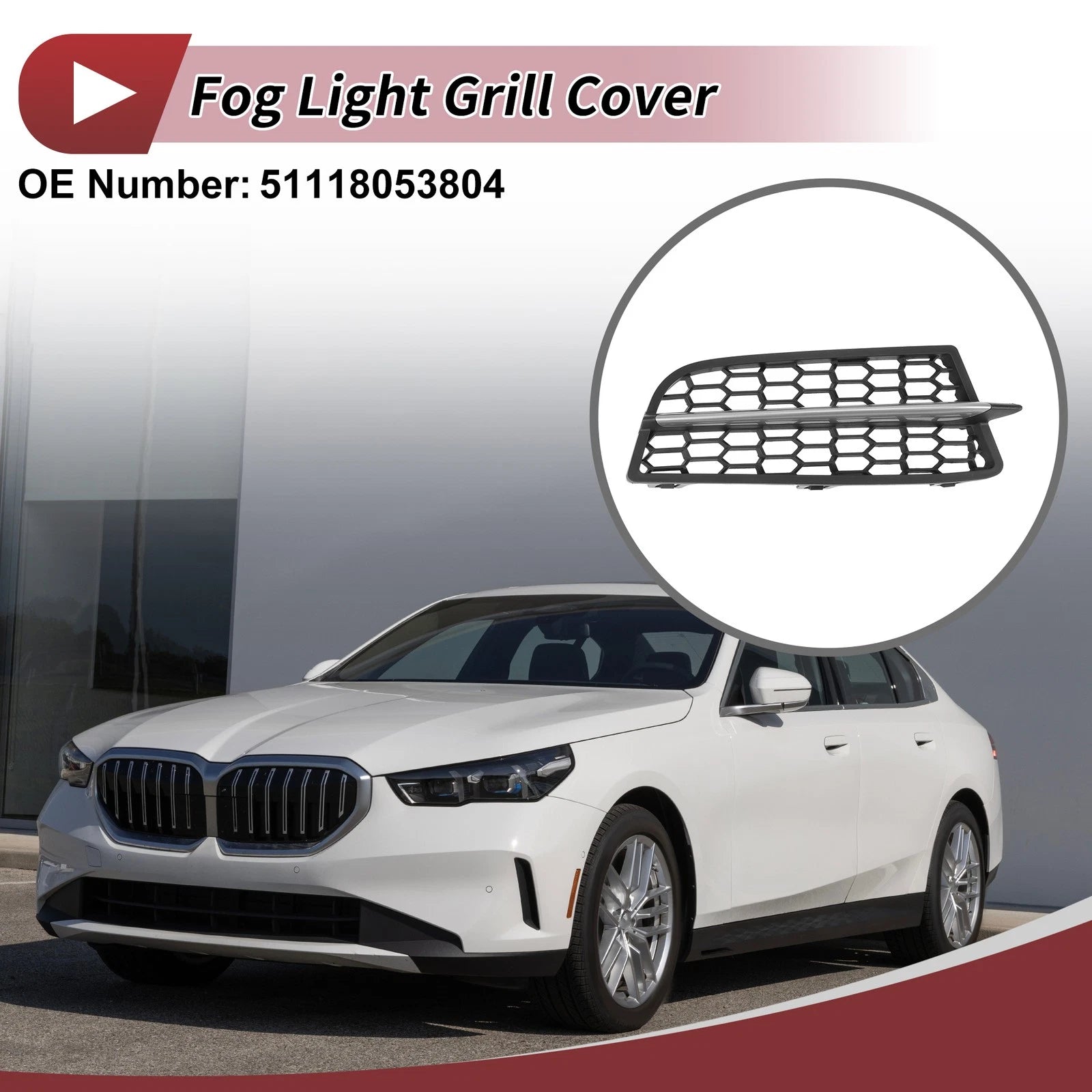Front Right Fog Light Grill Replacement for BMW 1 Series (2011–2015)