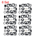 Set of 6 Carburetor Carb Kits for B&S 495606 494624 80200 81200 82200