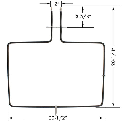 Oven Bake Element for ERP W10779716 (Fits )