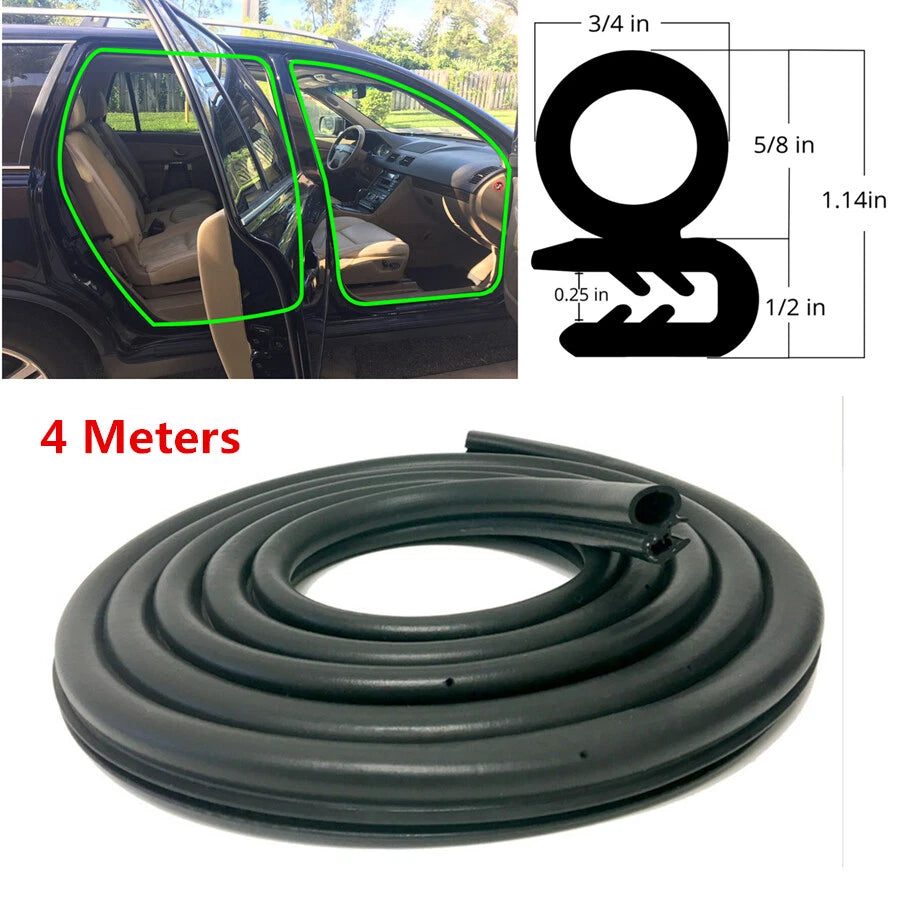 Rubber Seal Strip for Car Door Edge Moulding (13.1FT)