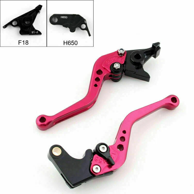 Short Brake Clutch Levers for Honda CBR650F/CB650F (2014–2015) F-18/H-650 Red T9