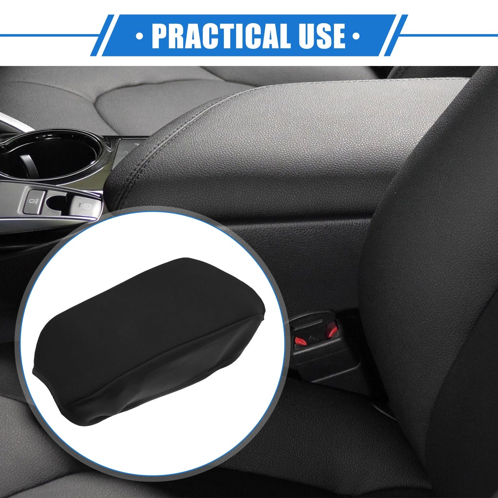 Armrest Protector Cover Pad for Jeep Compass (2010–2022) Neoprene Black