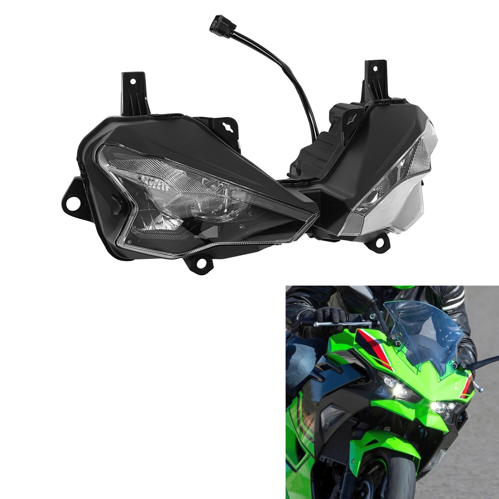 Front LED Headlight Assembly for Kawasaki Ninja 500 SE (2024–2025)