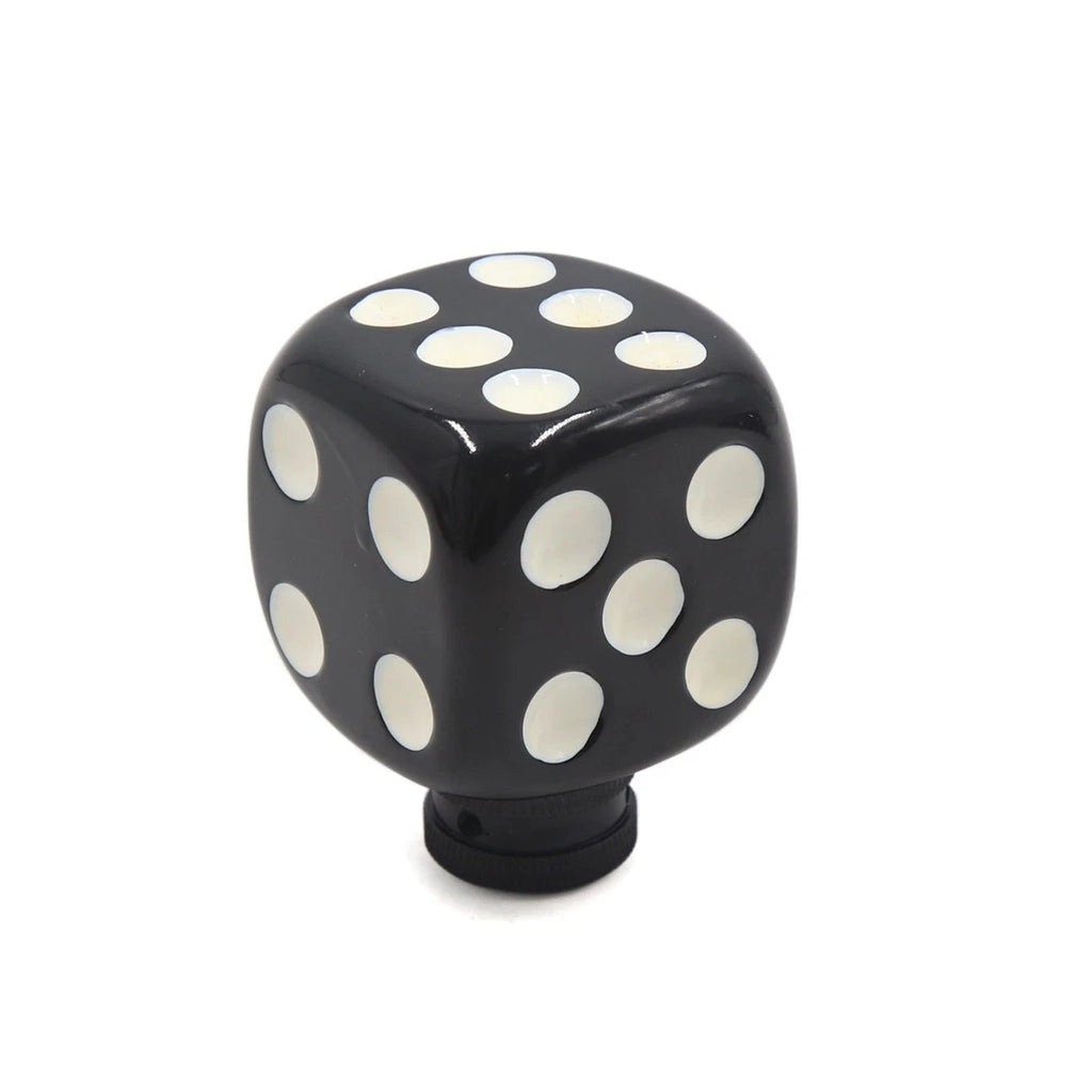 Gear Shift Lever Knob for Car Vehicle Auto (Black White Dot Design)